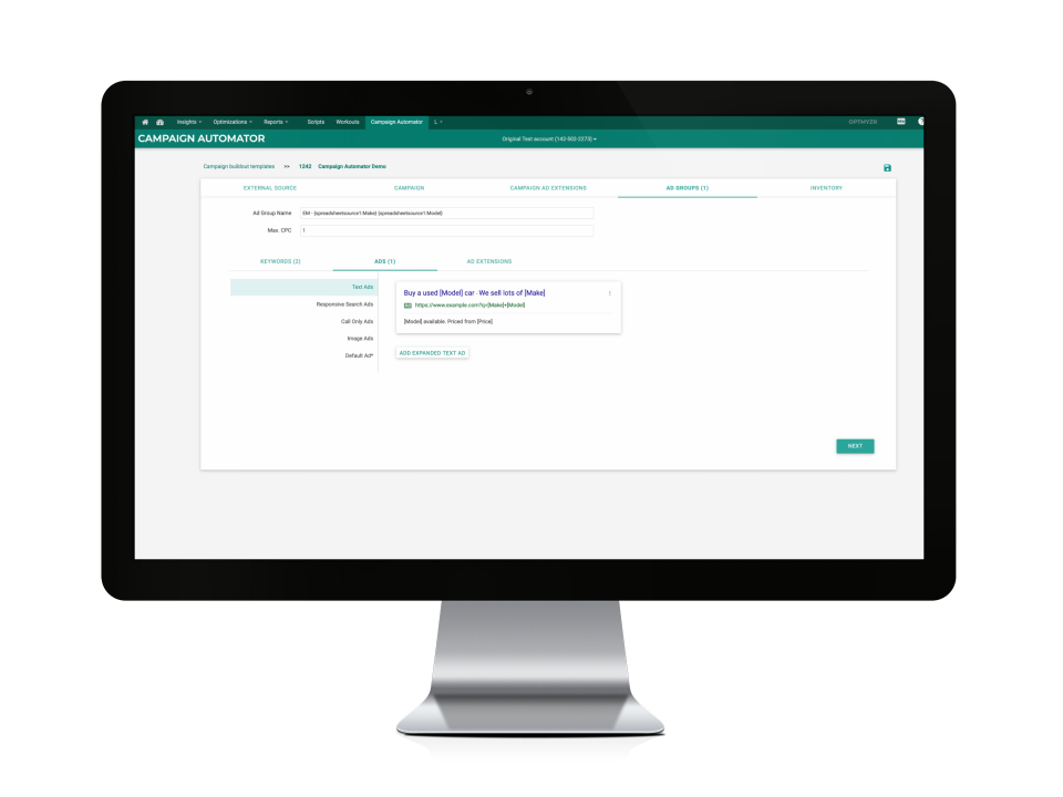 screenshot of Campaign Automator
